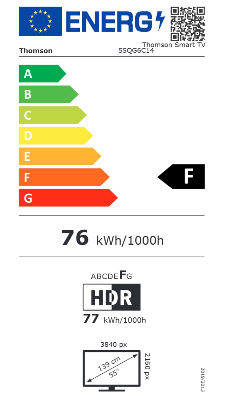 Energy Efficiency Label for Thomson TV