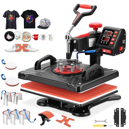 220V, 10 em 1 Prensa Termica, Prensa Termica Sublimação, Prensa T...