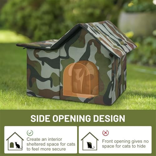 Abri chaud pliable pour chaton avec coussin isolant et imperméable de camping - 5