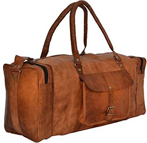 Sac de voyage en cuir de vachette 50 cm, sac de sport - Classy Leather Bags