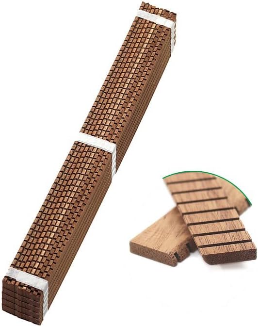Acoustic Guitar Kerfing Lining Strips – Solid Wood Inner Body Support & Side Panel Reinforcement for Acoustic Classical Folk Guitar Building Repair & Luthier Restoration (50 Reverse Rosewood)
