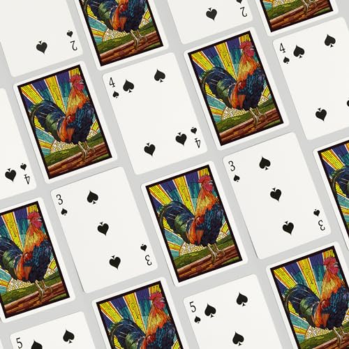 Baraja Rooster Mosaico de Papel 52 Cartas Tamaño Póker miniatura 4