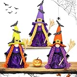 Lovinland Halloween Decorations - Halloween Decor - 3PCS Witch Plush Gnomes -...