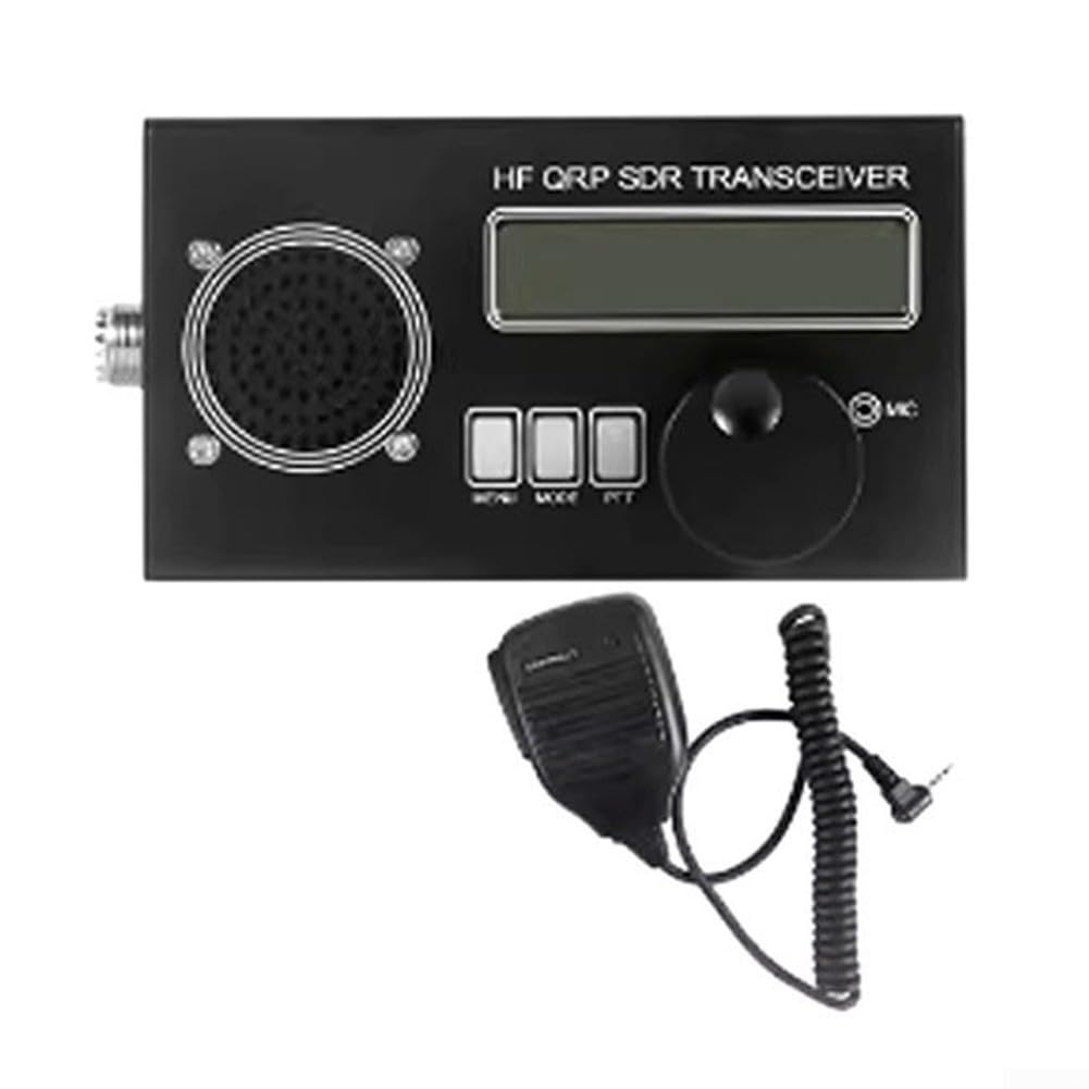 USDX - Transceptor de onda corta HF QRP SSB CW de 8 bandas con batería de 6000 mAh, micrófono integrado, carcasa de metal para radio aficionada