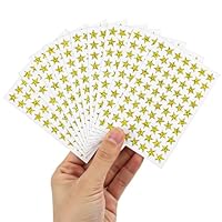 WJIAAA 3080 PCS Gold Star Stickers,Holographic Foil Gold Stars Stickers Self Adhesive Small Mini Stars Sticker for Rewards Arts Crafts Office Supplies 40sheet