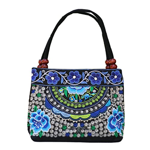 Fashion Embroidery Women Small Handbags Floral Embroidered Lady Top-handle Bags