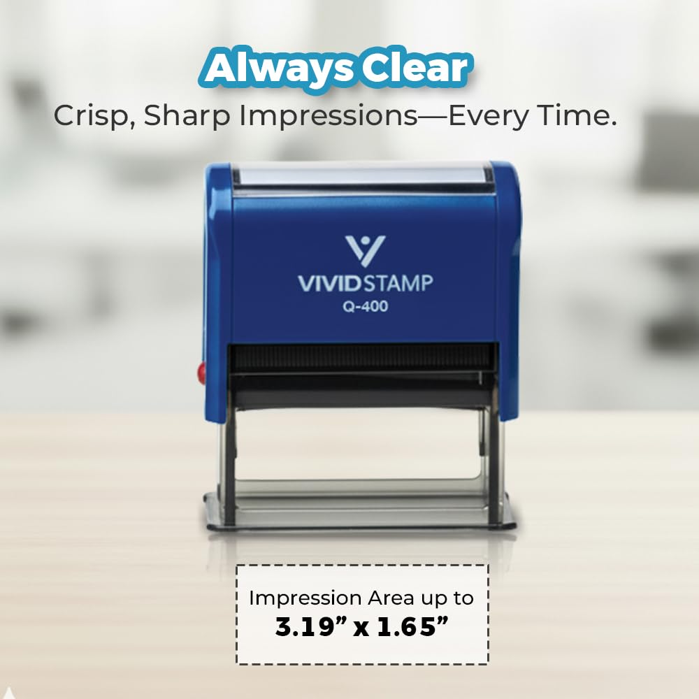 Vivid Stamp Timbri di gomma autoinchiostranti completati insieme in classe per la classificazione (inchiostro blu) - Q-400