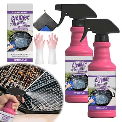 Fast-Acting Heavy-Duty Grill Degreaser Spray, Bbq Grill Cleaner,Grill Cleaner For Outdoor Grills, All Purpose Heavy Duty Cleaner for Burnt Food & Grease
