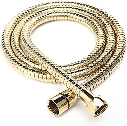 Shower Hose Gold FinishBathroom Stainless Steel Extra Long Shower Head Hose Toilet Handheld Showerhead Sprayer Shattaf Extension Replacement,Polished Gold,59-Inch