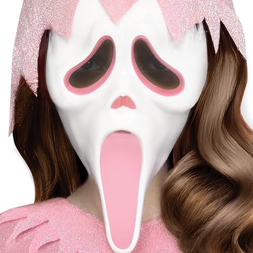 Fun World Disfraz Shimmer Ghost Face XL 4-6 Pastel Rosa miniatura 6