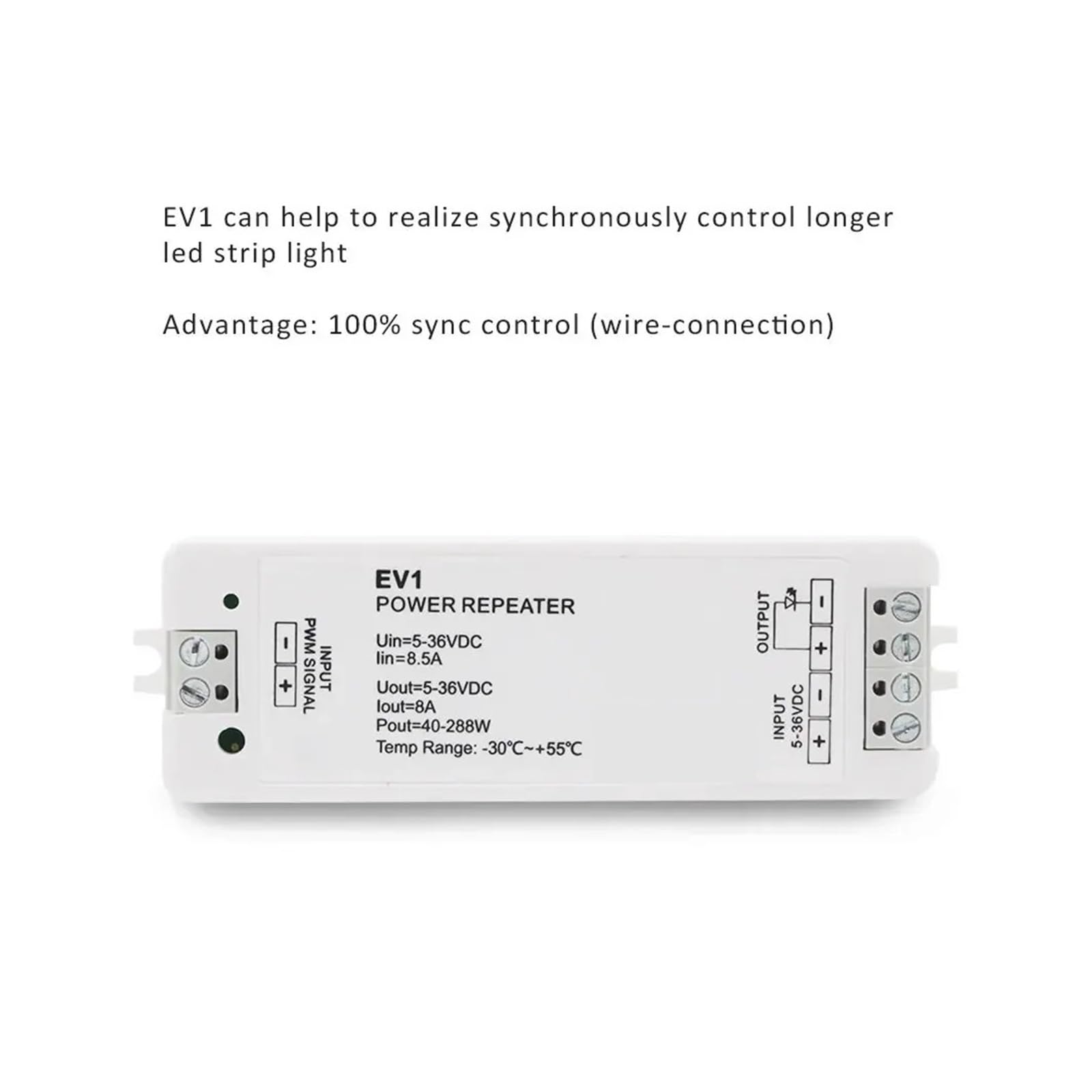 Regulador de intensidad LED V1, 12 V, 24 V, 36 V, 5 V, 8 A, control remoto táctil, interruptor de atenuación LED, tira de luz de un solo color COB 2835(V1 Receiver Only)
