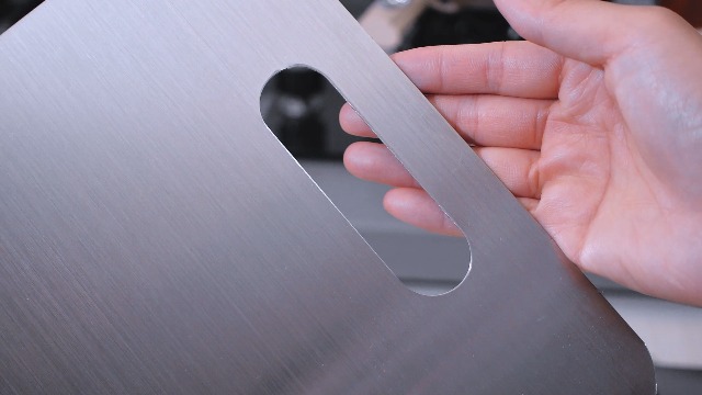 Conjunto de 6 piezas de tablas de cortar de acero inoxidable Patelai con mango integrado y accesorios de cocina miniatura 7
