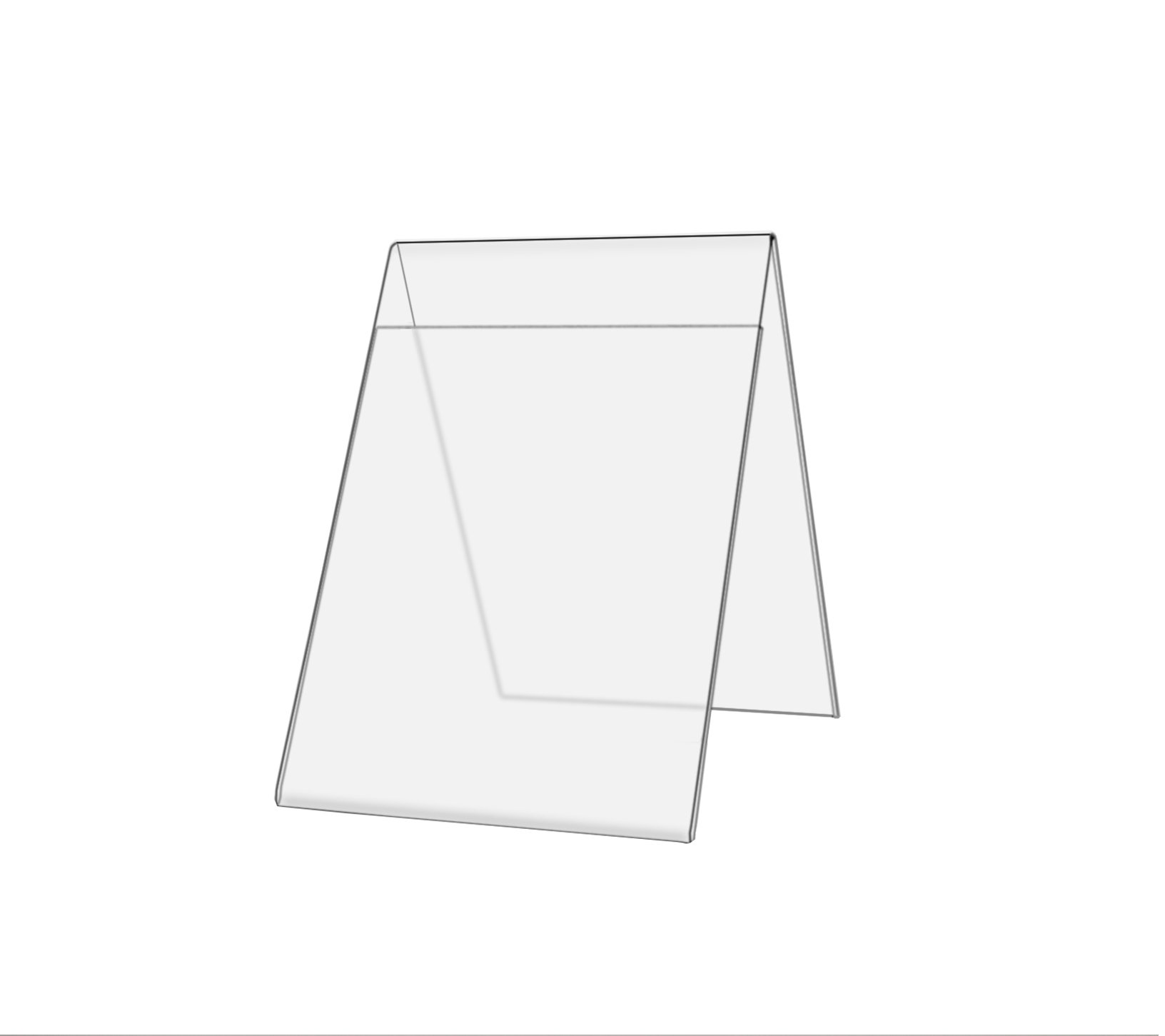 Double-Sided Frame Counter Table Top Sign Holder 4"w x 6"h Advertisements Menu's Photo's Clear Acrylic by Marketing Holders – Plastic, Clear, Model 61401/AHS F 4X6