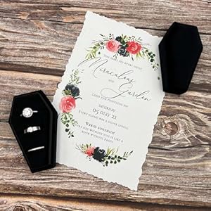 Gothic Coffin Ring Box 3 Slots - Premium Handmade Velvet Wedding Engagement Three Rings Bearer Holder Triple Vintage Proposal Organizer for Ceremony Halloween Christmas Goth Party (Black) Gothic Coffin Ring Box 3 Slots Premium Handmade Velvet Wedding Engagement Three Rings Bearer Holder Triple Vintage Proposal Organizer for Ceremony Halloween Christmas Goth Party Black