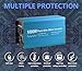 Fit4Less Pure Sine Wave Power Inverter 1000W DC12V to AC 110V with Dual sockets and USB, LCD Remote kit. (1000W)