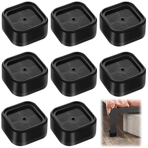 8Pcs Chair Raisers, Furniture Risers Furniture Risers, Chair Raisers, Desk Riser Blocks, Square Stackable Bed Raisers Blocks Lift Height 3.5cm,Bed Raisers Heavy Duty