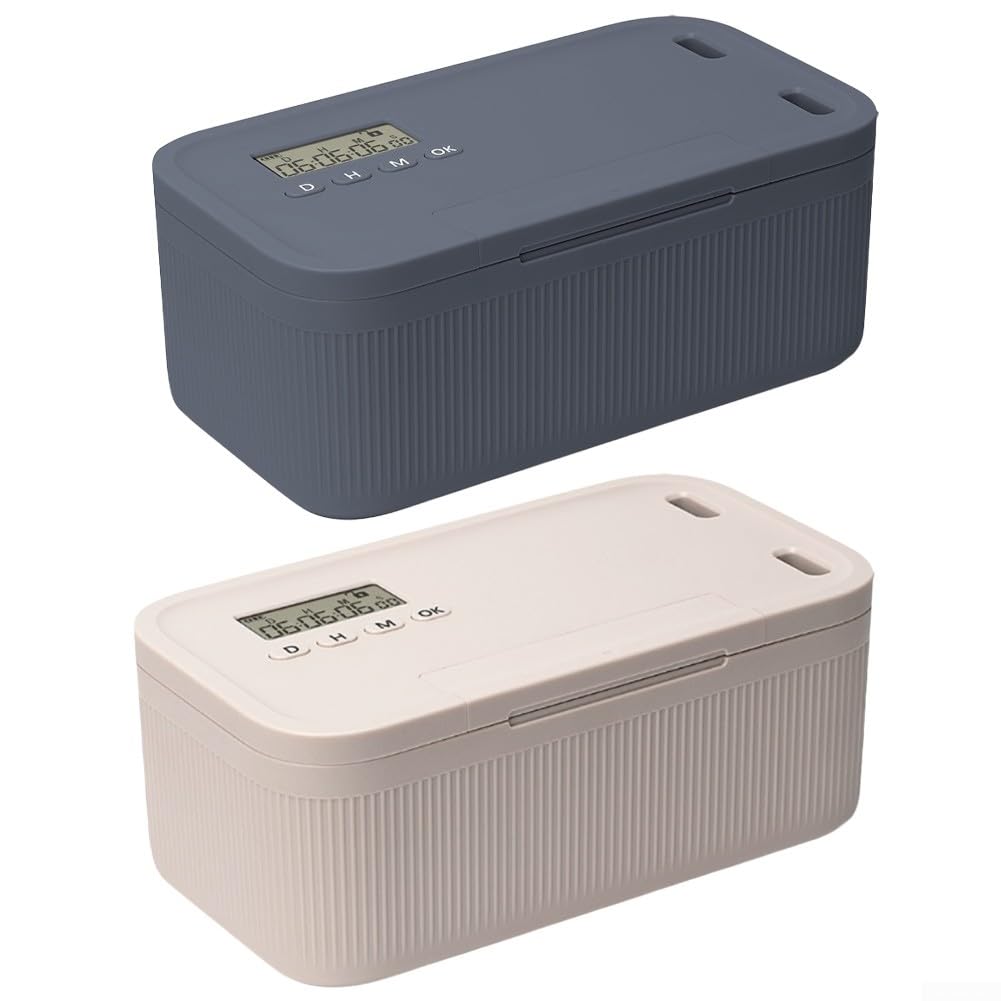 Caja de bloqueo temporizada con temporizador digital de cuenta regresiva y cerradura de combinación, contenedor de almacenamiento ABS de 2.8 L para teléfonos, aperitivos, medicamentos y electrónica