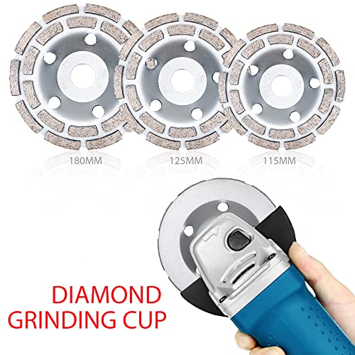 Meule diamantée 115 mm double rangée HHRFCS pour meuleuse d'angle - 5