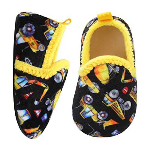XIHALOOK Toddler Boys Girls House Slippers with Microfleece Lining Cozy Household Shoes Non-slip for Kids4