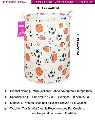 Image of Ball game Fabric Storage Bin Nursery Organizer Basket(Ball game)