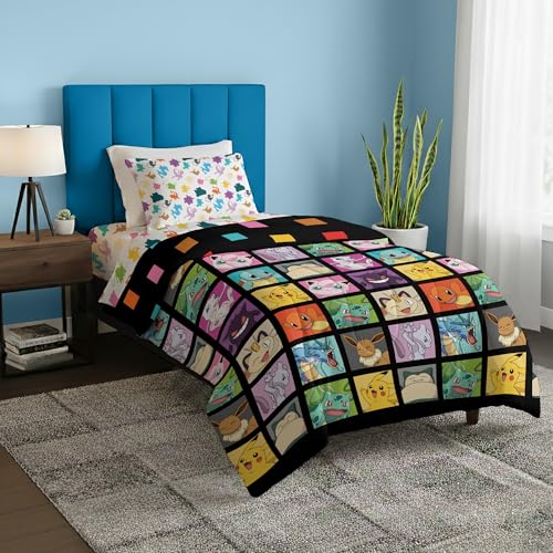 Pokémon, "Kanto Favorites" Twin Bed in a Bag Set, 64" x 86",...