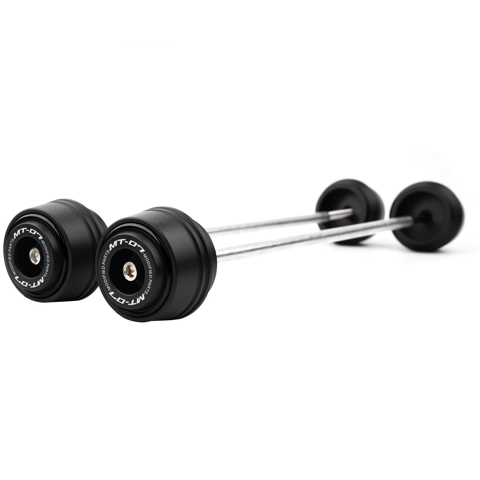Für Yamaha MT07 MT-07 MT 07 FZ07 2014-2020 2021 2022 2023 2024 Motorrad Gabel Vorder- und Hinterradachse Slider Crash Schutzpad Zubehör (Schwarz)