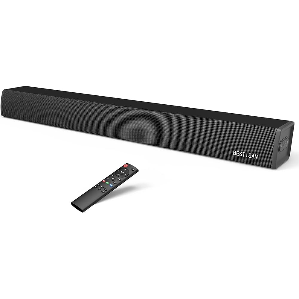 BESTISAN 34inch 100W Sound bar, Wired and Wireless Soundbar for TV, Home Theater Surround Sound System Sound Bars for TV with HDMI-ARC, Optical/Coaxial/RCA Connection