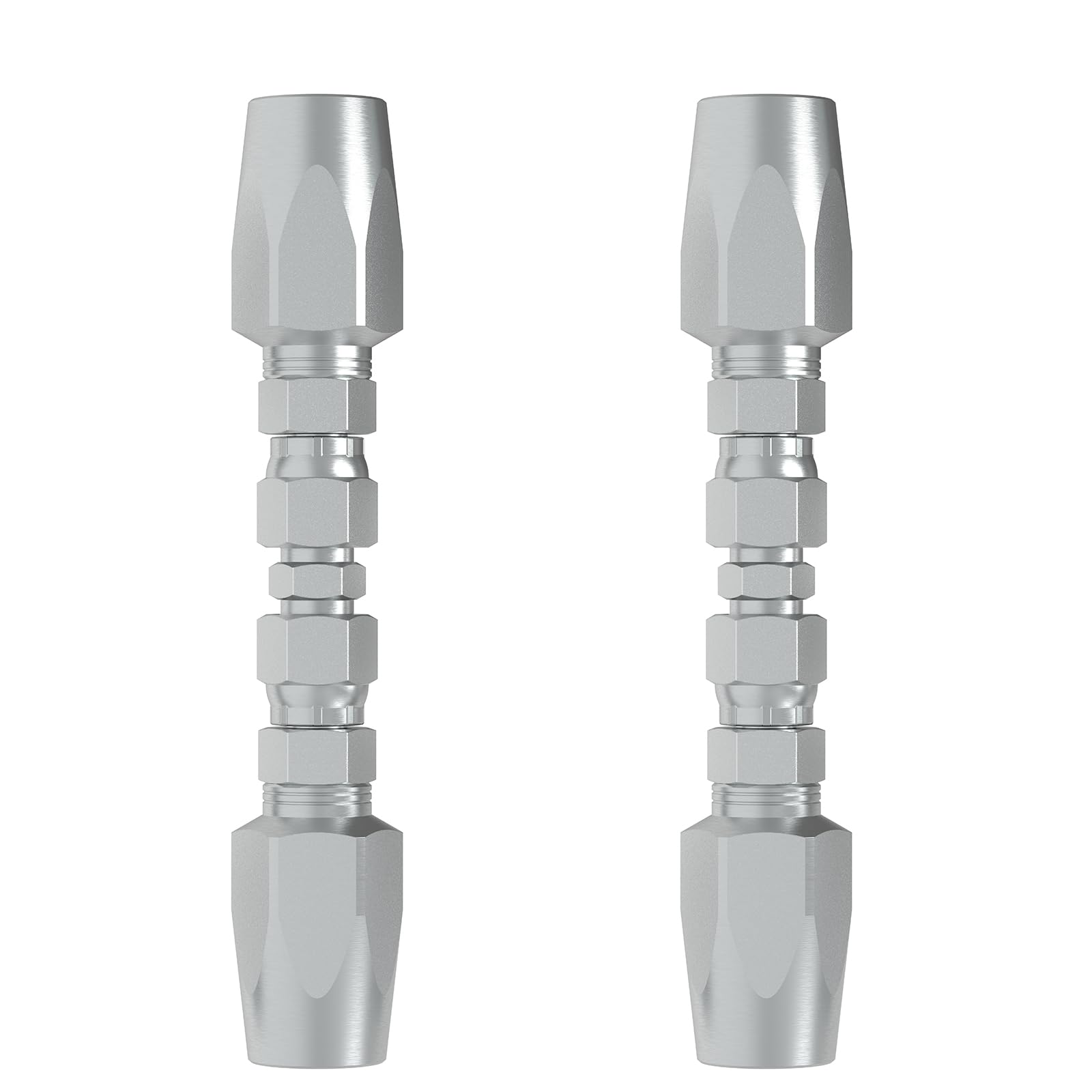2Pcs 3/8inch Reusable Hydraulic Hose Field Repair Kit for Hydraulic Hose Crimper Fittings #06-06