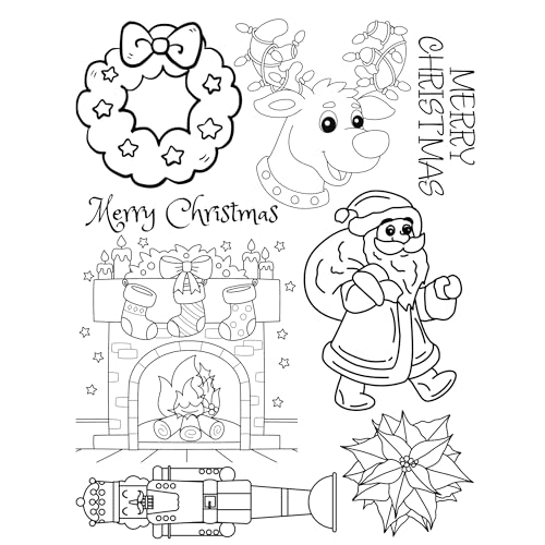 Image of Christmas Assorted Ready-to-Use Embroidery Design Transfers on Stick and Stitch Water Soluble Sewing Stabilizer Paper for Hand Embroidery Kit Thread Art Projects (Christmas)