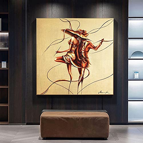 Affiche rétro couple amant d'or décoration de la maison et salon moderne chic