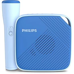 Philips S4405N/00 Bluetooth Luidspreker, Draadloze Luidspreker met Microfoon (10 m Draadloos Bereik, Slimme Bluetooth-koppeling, 6 Uur Afspeeltijd, Direct Opnemen) Blauw – 2020/2021 Model