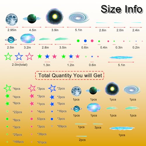 Stickers Luminiscentes Estrellas y Planetas para Techo 5 Pzs miniatura 4