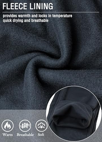 Mens Fleece Athletic Sweatpants Workout Relaxed Fit Drawstring Sweat Pants with Pockets2