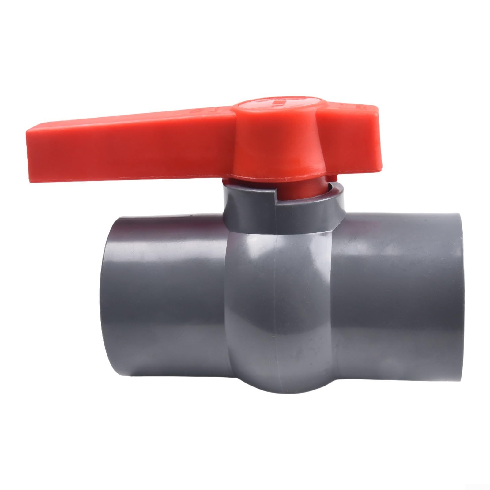 Vanne à Bille PVC 50mm Jotekonoby - Robinet Alimentation Eau Tuyau Rouge Gris