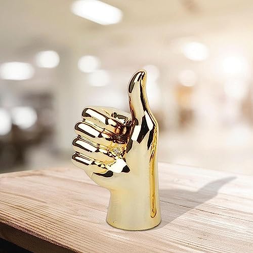 Estatua Decorativa de Mano Dorada para Mesa miniatura 6