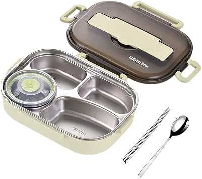 Bento Box Lunch Boxes, 1500ML Thermal Insulation Bento Lunch Box with Soup Bowl Tableware Set, Leak-Proof Lunch Containers with Compartments, Microwave Dishwasher Safe Available