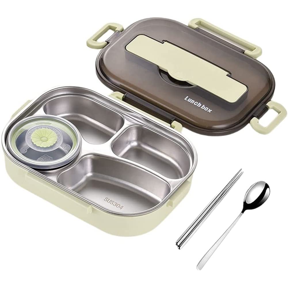 Kopinma Bento Box Lunch Boxes, 1500ML Thermal Insulation Bento Lunch Box with Soup Bowl Tableware Set, Leak-Proof Lunch Containers with Compartments, Microwave Dishwasher Safe Available