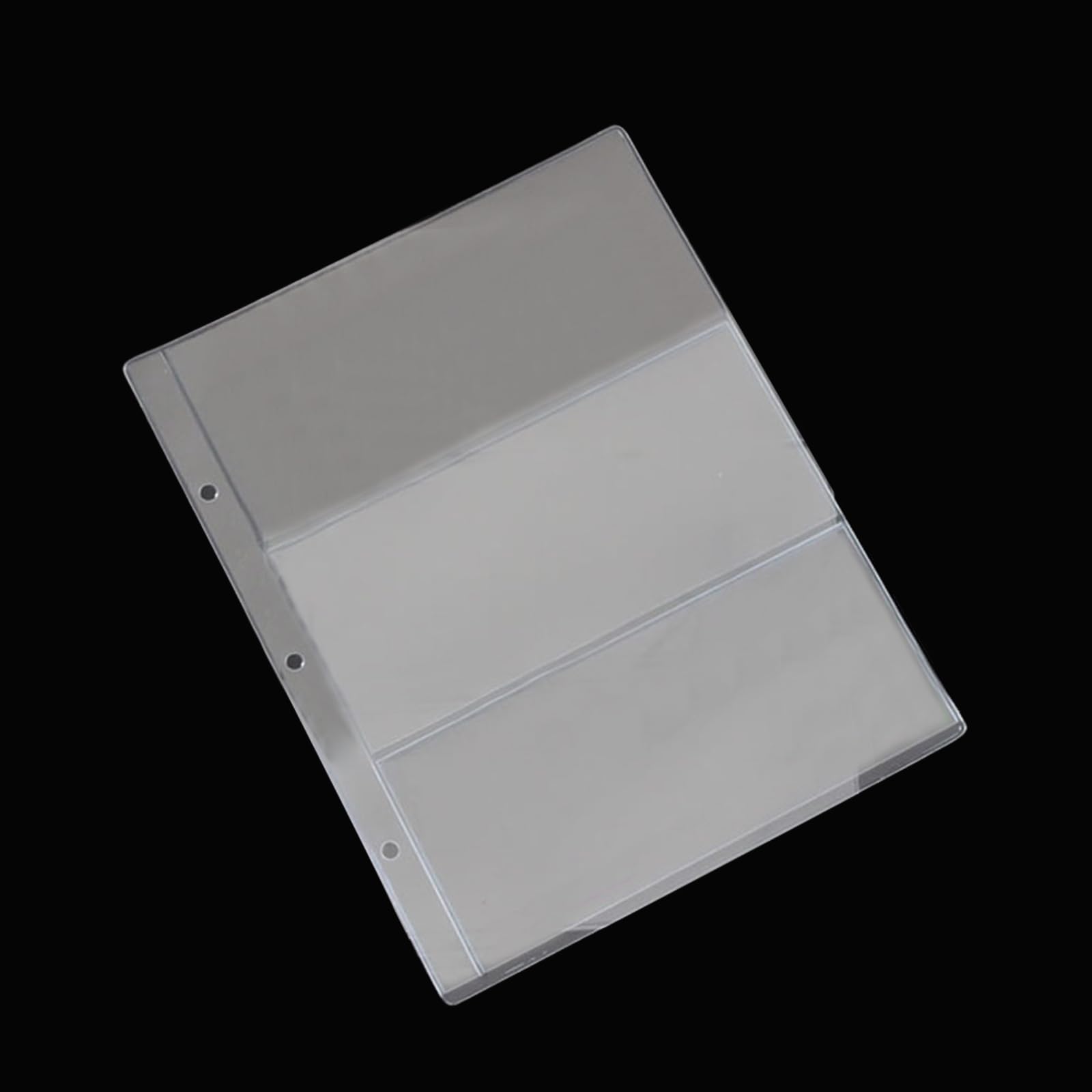 Zkydhbd 1 Sheet 3 Pockets Money Collection Album Page Pocket Currency For Protect Bag Loose Leaf Money Banknote Album Book Home Decorations For Bedroom Wall