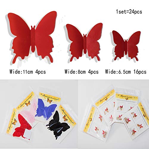 24 Pegatinas Murales 3D Removibles de Mariposas miniatura 5