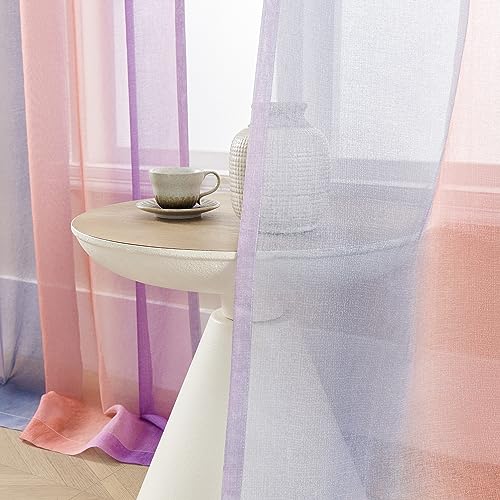 Image of XiDi Dream Star Blackout Curtains for Kids Rooms Girls Princess Curtain for Bedroom Window 84 inches Long (Grey Pink Purple, W52 X L84)