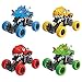 Produktbild 4 Stücke Dinosaurier Pull Back Zurückziehen Auto, 4-Rad Antrieb Großer Reifen Alles Gelände Pullback Rennwagen Antrieb Fahrzeuge Monster Truck Auto Spielzeuge für Kinder