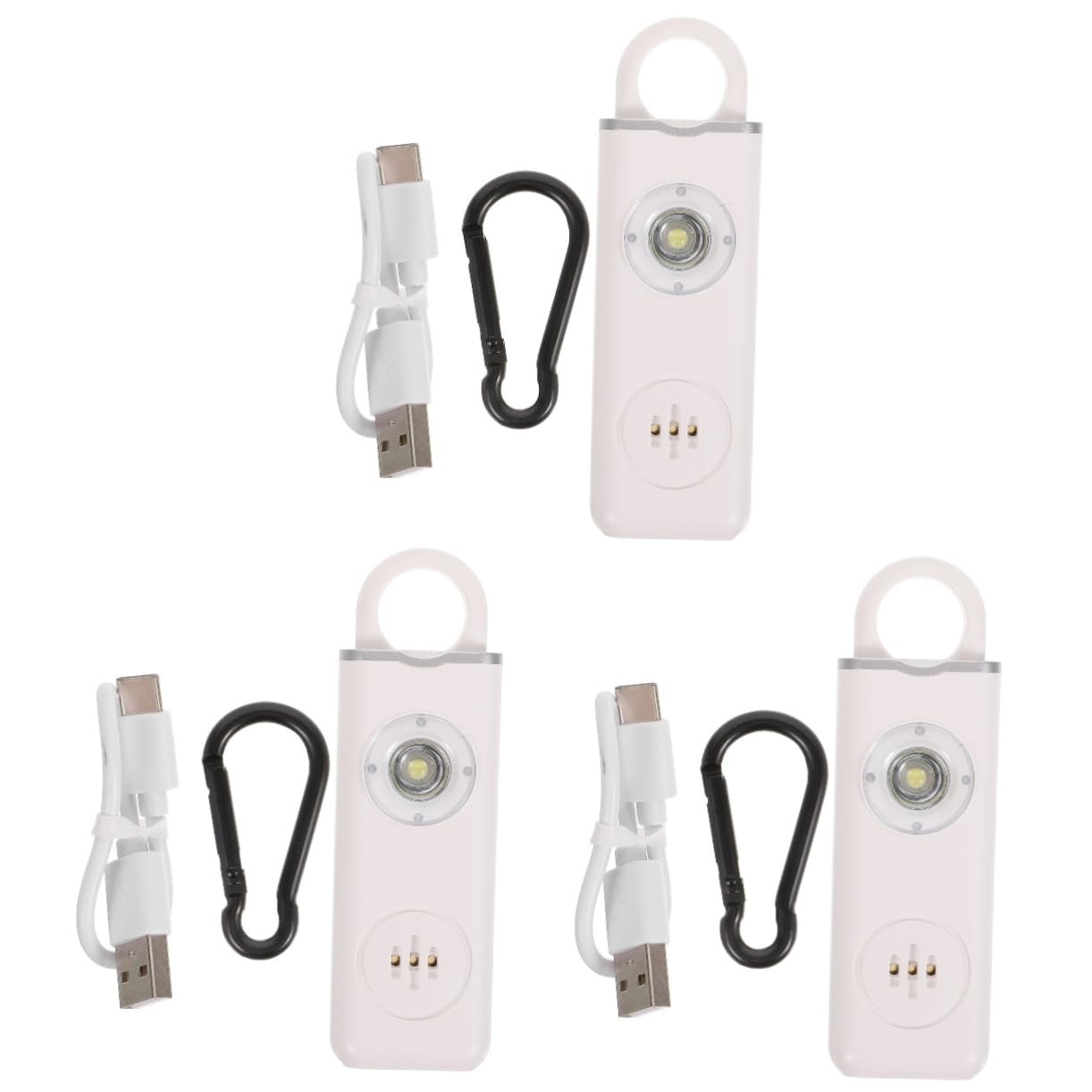 LIFKOME avertisseurs sonores clé de sécurité alarme personnelle capteur alarmes de sécurité pour personnes âgées porte-clés d'alarme de sécurité personnelle Acier inoxydable
