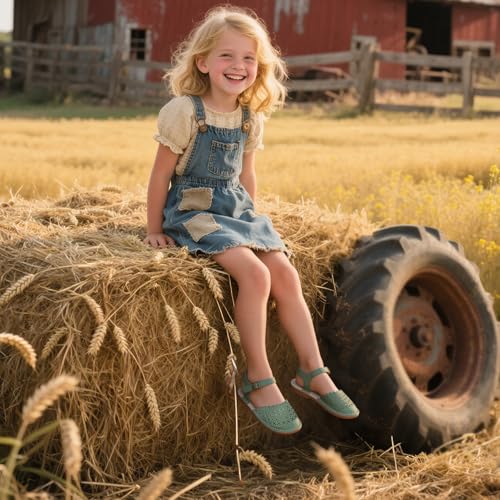 Image of THEE BRON Toddler Girls Espadrilles Sandals Hollow Out Rustic Dress Shoes