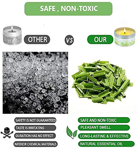 Tianxi 240Hrs Citronella Candles Outdoor & Indoor (12X2.5Oz), Soy Wax Garden Citronella Candles #TOP4