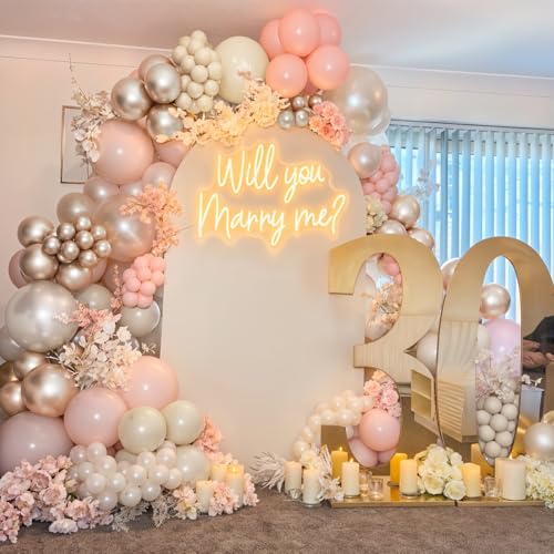 Image of HILAVO Pink and Gold Balloons 12 In Light Pink Balloon for Girls Birthday