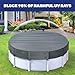 15 ft Round Winter Pool Cover for Metal Frame Above Ground Pools, Pool Cover for Winter- Upgraded Windproof Design Compatible with Intex/Bestway Frame Above Ground Outdoor Swimming Pool (Black)
