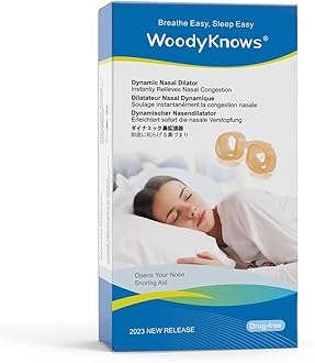 WoodyKnows Dynamic Nasal Dilator, Model 2024 Standard, Improves Sleep and Sports Airflow, Nasal Congestion and Nose-Related snoring aid (M 3Pack)