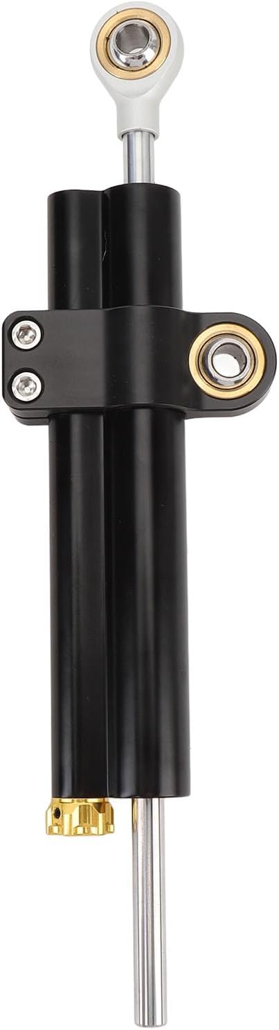 Eacam Motorcycle Steering Stabilizer Damping System Improves Handling Reduces Fatigue Universal Fit 10.16in Aluminum Alloy (Black)
