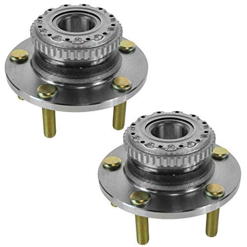 Image of TRQ Rear Left and Right Wheel Bearing and Hub Assembly Set 2 Piece Compatible with 2003-2004 Hyundai Tiburon with 4 Wheel ABS Brakes 2005 Tiburon GT 2006-2008