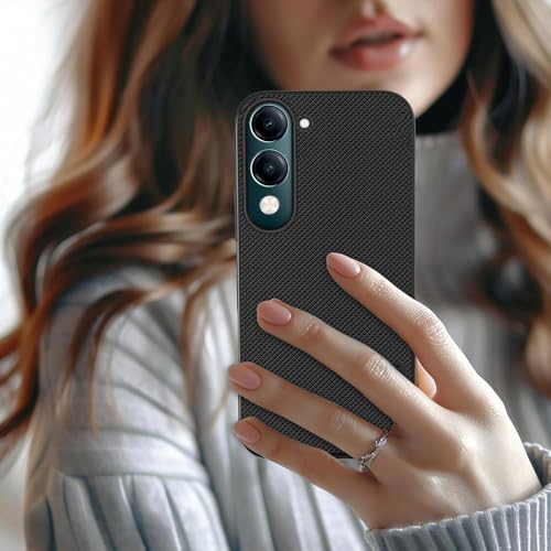 Image of TOUCCH Liquid Silicone Case Cover for Iqoo z10 Lite| Shock Proof Design & 360 Degree Protection| Premium Soft Black Cover for Iqoo z10 Lite | Silicone Sand Blast - Black